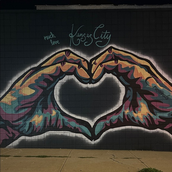 Colorful Heart Hands Wall Art - Picture 1 of 1
